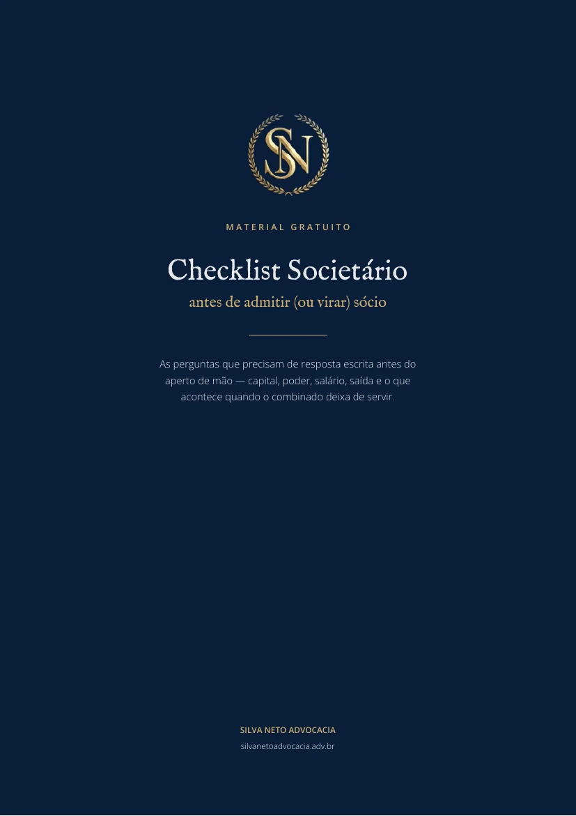 Capa do Checklist Societário